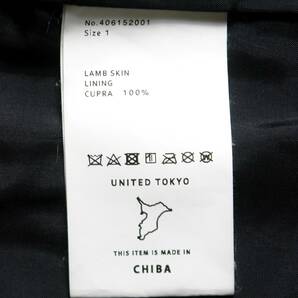 UNITED TOKYO ユナイテッド トウキョウ◆シングルライダースジャケット◆ラムレザー 羊革の画像6