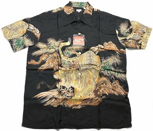 SUN SURF (サンサーフ) スペシャルエディション アロハシャツ “SASA TORA” SS30213 未使用品 ブラック size L / 笹虎 / タイガー