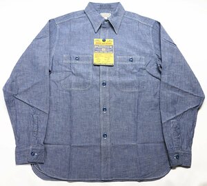 BuzzRickson's (バズリクソンズ) Blue Chambray Work Shirt / ブルーシャンブレーワークシャツ BR25995 未使用品 ブルー size M
