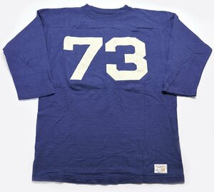 Warehouse (ウエアハウス) Lot 4063 / NO.73 - 7分袖フットボールTシャツ 美品 ネイビー size 38(M)