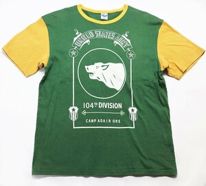 JELADO (ジェラード) Crew Neck Tee - U.S.ARMY 104TH DIVISION - / クルーネックTシャツ 5MT-2082 グラスグリーン size 40(L)