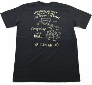 WESTRIDE (ウエストライド) Crew Neck Tee - PAN-AM - / クルーネックTシャツ パンナム PT.TEE.22-04 未使用品 ブラック size 40(L)