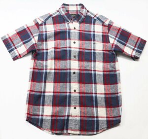 EDDIE BAUER (エディーバウアー) S/S COTTON LINEN BD SHIRT / コットンリネン 半袖ボタンダウンシャツ ネイビー size XS