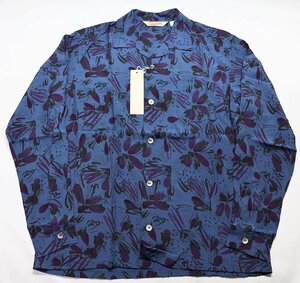 TROPHY CLOTHING (トロフィークロージング) Atomic Hawaiian L/S Shirt / 長袖アロハシャツ TR23SS-404 未使用品 ブルー size 15(M)