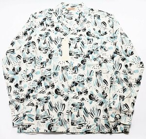 TROPHY CLOTHING (トロフィークロージング) Atomic Hawaiian L/S Shirt / 長袖アロハシャツ TR23SS-404 未使用品 ホワイト size 16(L)