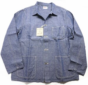 ONI DENIM (鬼デニム) ONI-03101-HCBGY / ヘビーシャンブレー カバーオールジャケット 未使用品 ブルーグレー size 42(XL)
