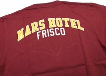 BO'S GLAD RAGS (ボーズグラッドラグス) クルーネックTシャツ “MARS HOTEL '74” 未使用品 ボルドー size L / バーンストーマーズ_画像6