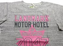 BO'S GLAD RAGS (ボーズグラッドラグス) フリーダムTシャツ “Landmark Motor Hotel.1970” 未使用品 グレー size L / バーンストーマーズ_画像3