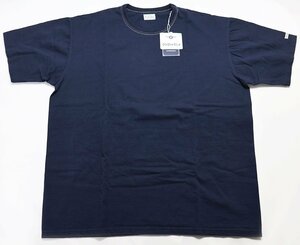 THE FLATHEAD (フラットヘッド) THCシリーズ クルーネックTシャツ “SMALL FLYING WHEEL” THC-203 美品 ネイビー size 46