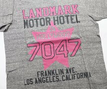 BO'S GLAD RAGS (ボーズグラッドラグス) フリーダムTシャツ “Landmark Motor Hotel.1970” 未使用品 グレー size M / バーンストーマーズ_画像5