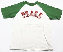 Bootleggers (ブートレガーズ) Raglan Sleeve Tee - PEACE - / ウッドストック ラグランTシャツ size S / フリーホイーラーズ_画像1