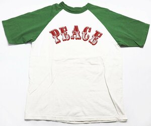 Bootleggers (ブートレガーズ) Raglan Sleeve Tee - PEACE - / ウッドストック ラグランTシャツ size S / フリーホイーラーズ