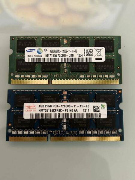 (送料無料) 8GB (4GB 2枚) PC3-12800S DDR3-1600 S.O.DIMM 204pin 2Rx8 