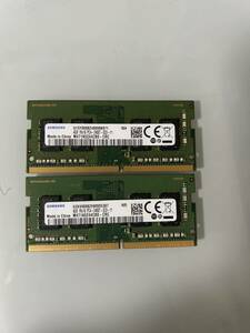 ◆送料無料◆【SAMSUNG PC4-2400T】ノートPC用DDR4メモリ4GB 2枚 計：8GB ④