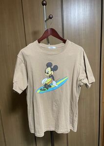 ミッキーマウス Tシャツ メンズLサイズ ディズニー ヴィンテージ風T Mickey Mouse男女共用ユニセックス サーフミッキー