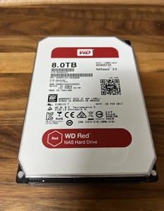Western Digital WD80EFZX 8TB 3.5インチ NAS用 HDD Red SATA ハードディスク 動作確認済 正常判定 使用時間14410時間
