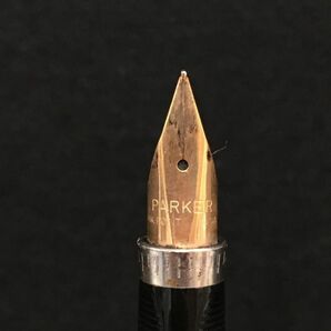 S119-S2 ◎ PARKER パーカー 万年筆 シルバー sterling cap&barrel USA 14K 文房具 文具 筆記用具 箱付き 1115437の画像3