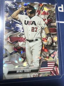 topps 2023 wbc parallel card mike trout インサートカード international gems ☆1：41 boxes☆