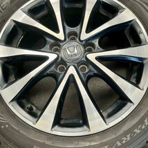 タイヤ付き純正ホイール　ステップワゴンスパーダ　RK5　ブラック×ポリッシュ　17×6J　+50　114.3　5穴　205/55R17　2022年製　3・4ミリ_画像8