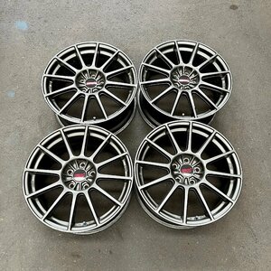 純正ホイール4本セット　インプレッサWRX　GRB　STi　ガンメタ　18×8 1/2JJ　+53　114.3　5穴