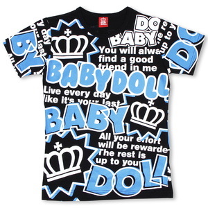 新品タグ付き☆BABYDOLL大人総柄半袖TシャツMサイズ ベビードール大人服半袖ベビドトップスTシャツ男女兼用