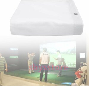 ホームビギナーズシリーズ用、特大、穴あき壁掛け、屋内ゴルフシミュレーターインパクトスクリーン 3*3m