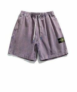 STONE ISLAND　ストンアイランド　メンズ　ショートパンツ　短パン　ゴムウエスト　ロゴ有り　M-3XL　サイズ選択可能 b1046