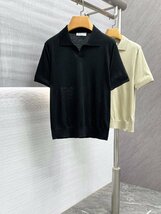 ブルネロクチネリ　BRUNELLO CUCINELLI メンズ　Tシャツ　ポロシャツ vネック 無地 シンプル 半袖 M-XXL サイズ選択可能 b1061_画像1