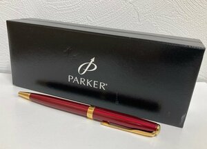 良品　PARKER　 パーカー　ボールペン　ケース付き　ワイン色　ゴールド色　文具品　筆記具