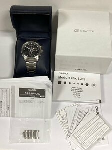 [ secondhand goods ] Casio Edifice solar radio wave men's wristwatch EQW-A1110 / CASIO EDIFICE / silver × black / out case . water disassembly equipped 