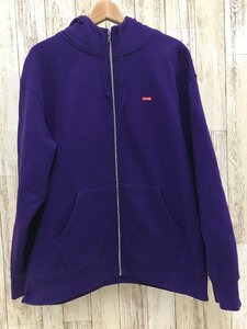 128B Supreme Small Box Facemask Zip Up Hooded SwestShirt シュプリーム パープル【中古】