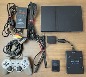 sony PS2 プレステ2 本体 初期のコントローラー 電源コード AVコード マルチタップ メモリーカード 8MB ソフト1枚 プレイステーション