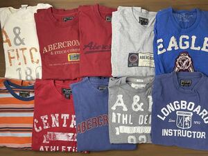 10 pieces set Abercrombie & Fitch American Eagle 90 period T-shirt short sleeves long sleeve summarize Abercrombie & Fitch 