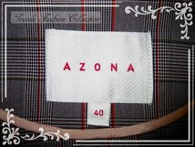 AZONA　サイズ40（Lサイズ相当）パイピングデザイン　スーツ　七分袖_画像3