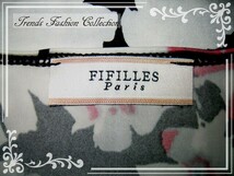 ☆☆FIFILLESフィフィーユ　シャーリングデザイン　フランス製　大花柄　ワンピース_画像3