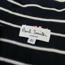 1円スタート　【大きいサイズ】Paul Smith ポールスミスロンドン　ボーダー柄ポロシャツ　トップス　マルチストライプ　半袖　春夏　黒_画像3