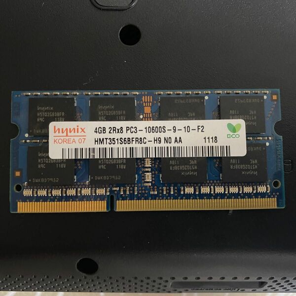 メモリhynix 4GB 2Rx8 PC3-10600S DDR3-1333 
