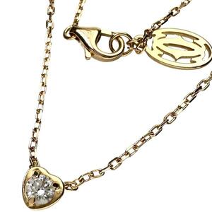 CARTIER/ Cartier diamond necklace tia man reje Heart K18 Gold 3.2g 41cm lady's 