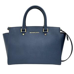 Michael Kors/マイケルコース 2WAY ハンドバッグ レザー ネイビー レディース