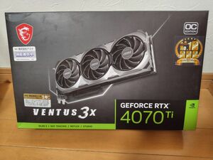 完美品! グラフィックボード MSI VENTUS 3X RTX4070ti 3連ファン PC用品 グラボ ゲーミングPC 