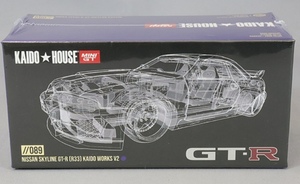 即決！ KAIDO★HOUSE x トゥルースケール ミニGT 1/64 ニッサン スカイライン GT-R R33 Kaido Works V2 ワーク 青 089 新品・未開封品