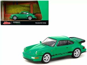 ターマックワークス x シュコー 1/64 ポルシェ 911 ターボ グリーン Tarmac Works x Schuco Porsche ミニカー