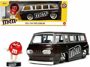 JADA TOYS 1/24 M and M z red fi gear & Ford Economical Line 1965 Hollywood Ride M & M*s Red & FORD Econoline