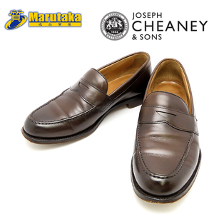 送料無料 ジョセフ チーニー ハドソン コインローファー ハーフサドル 約27cm ブラウン JOSEPH CHEANEY & SONS 52031F #8 逸品質屋