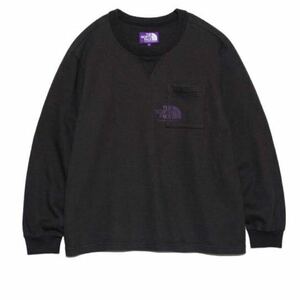 S 新品タグ付 ノースフェイスパープルレーベル フィールドロングスリーブ グラフィックティー Field Long Sleeve Graphic Tee NT3405N 黒