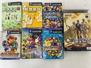  Game Cube soft pikmin①②* Mario party ④⑤⑥* puzzle collection *ouga Battle set sale antique 
