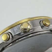 【1円】シチズン CITIZEN エコドライブ ウォッチ 腕時計 クロノグラフ H504-S079136 ソーラーQZ SS GP ホワイトシェル文字盤 デイト 動作品_画像4