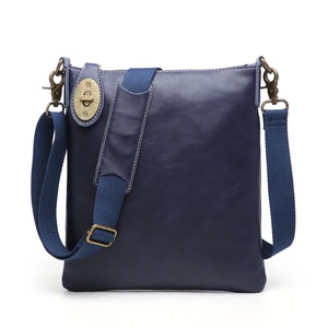 Y27 popular new goods hand made high class cow leather shoulder bag diagonal ..3 color navy blue 