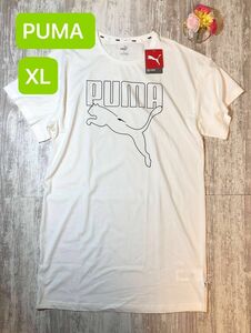 PUMA プーマ　半袖Tシャツ　ワンピース　チュニック丈　ホワイト　XL