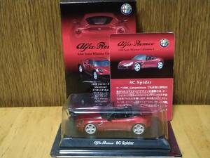 京商 1/64 アルファロメオ ミニカーコレクション 4　alfa Romeo 8C Spider　8Cスパイダー　赤　レッド　ブリスター未開封品